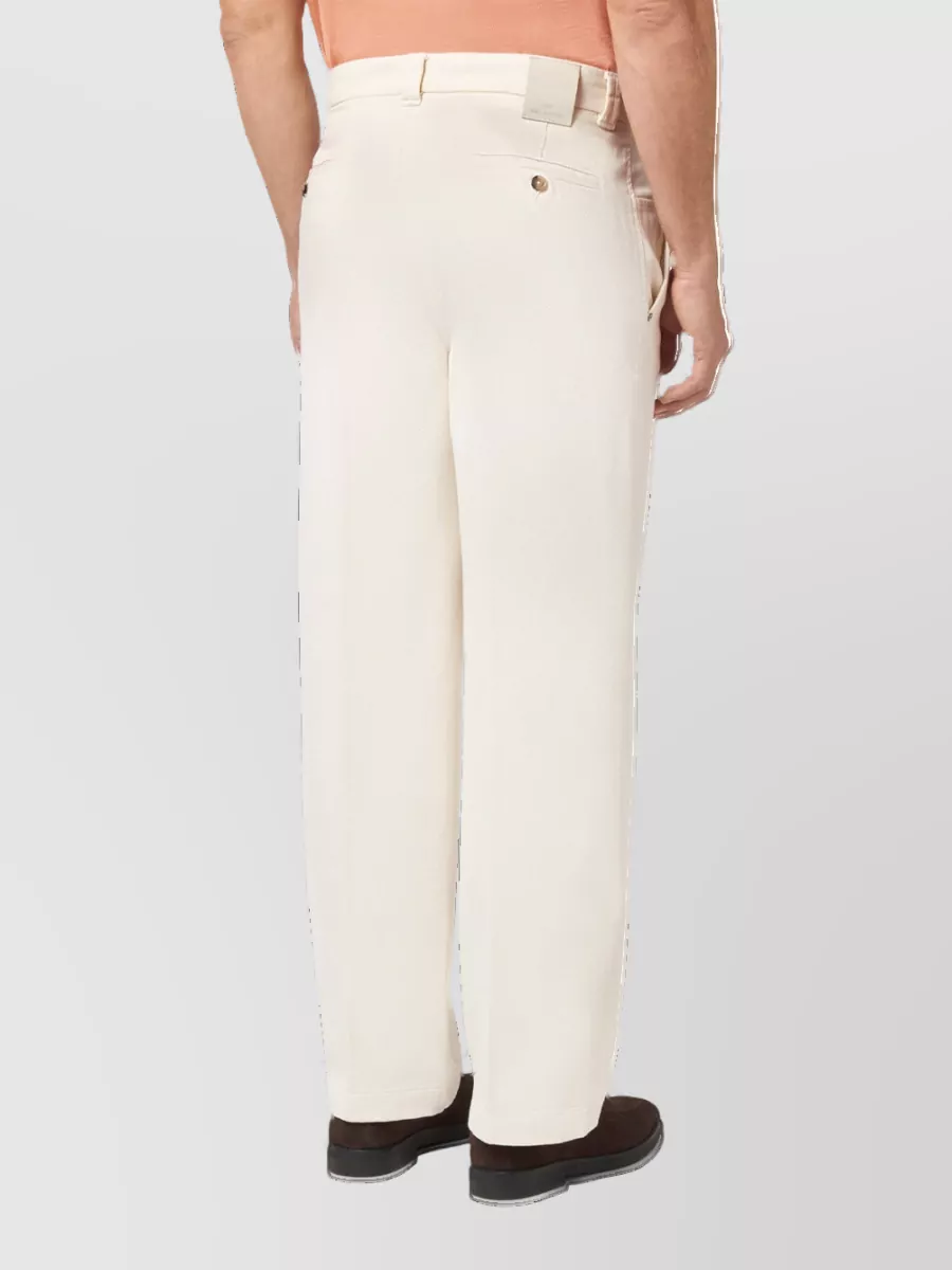 Paul & Shark Cotton Wide-Leg Trousers