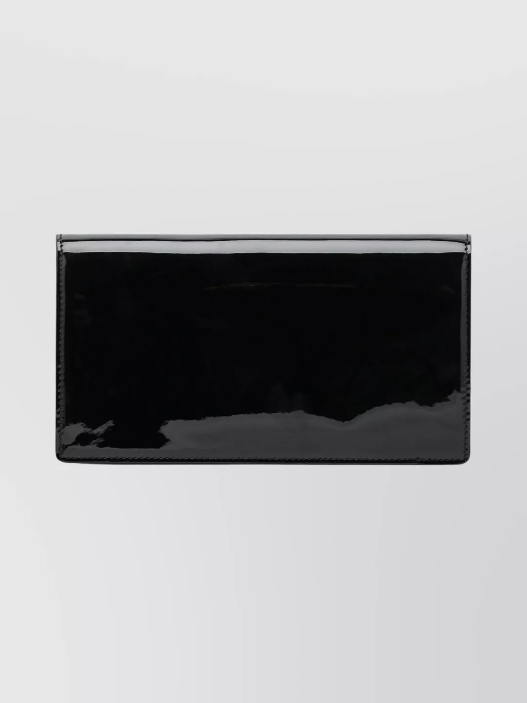 Christian Louboutin Rectangular Patent Clutch Featuring Chain Strap In Black