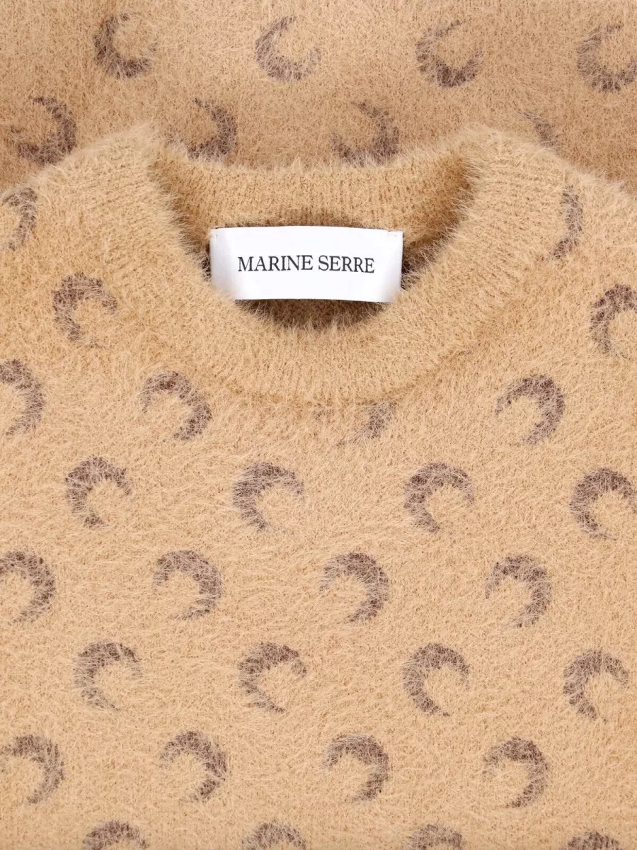 Marine Serre Cashmere Crewneck Sweatshirt