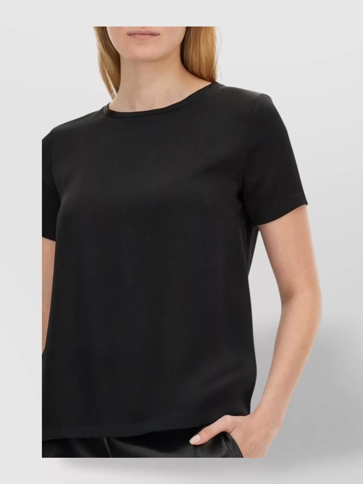 S Max Mara Round Neck Short Sleeve Fitted T-Shirt