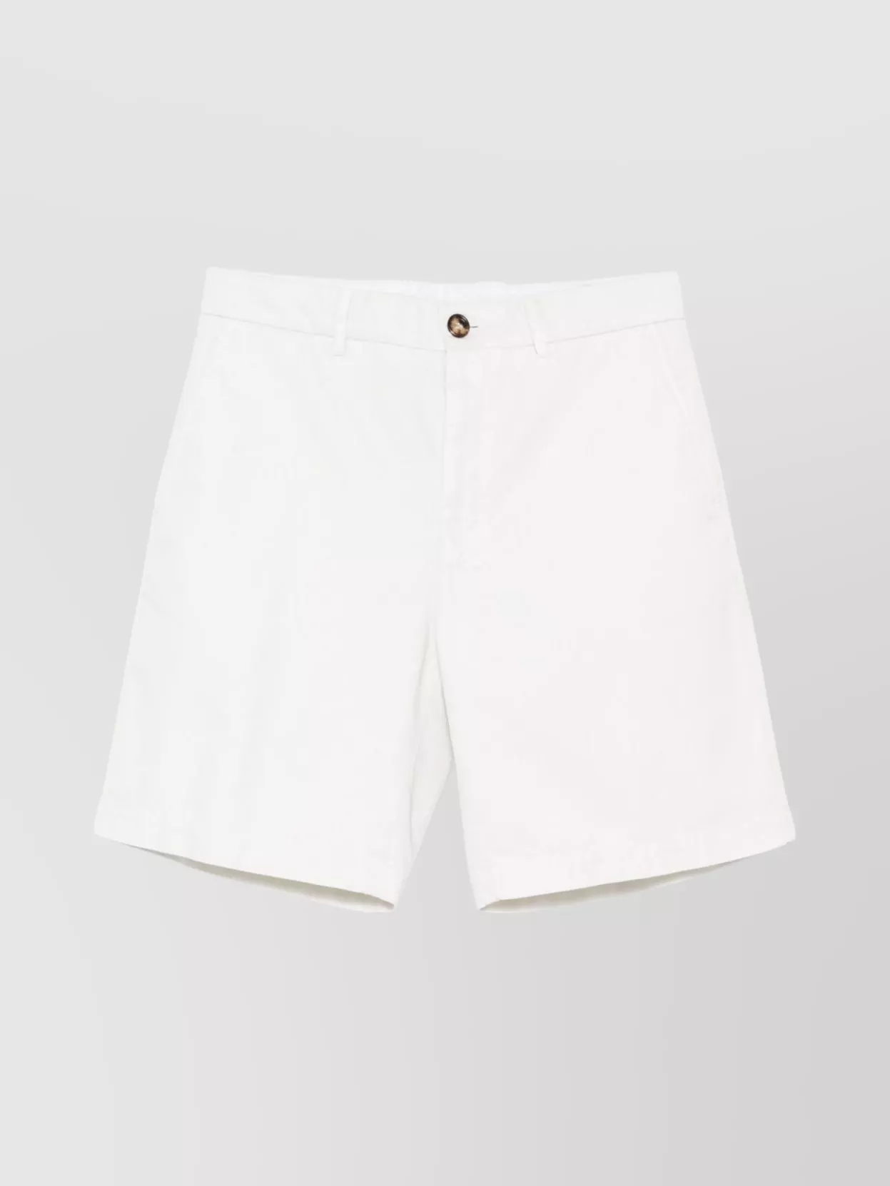Brunello Cucinelli Tailored Bermuda Shorts With Pockets And Belt Loops In White