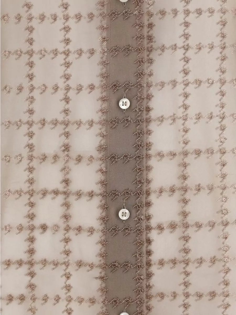 Brunello Cucinelli Silk Pattern Shirt