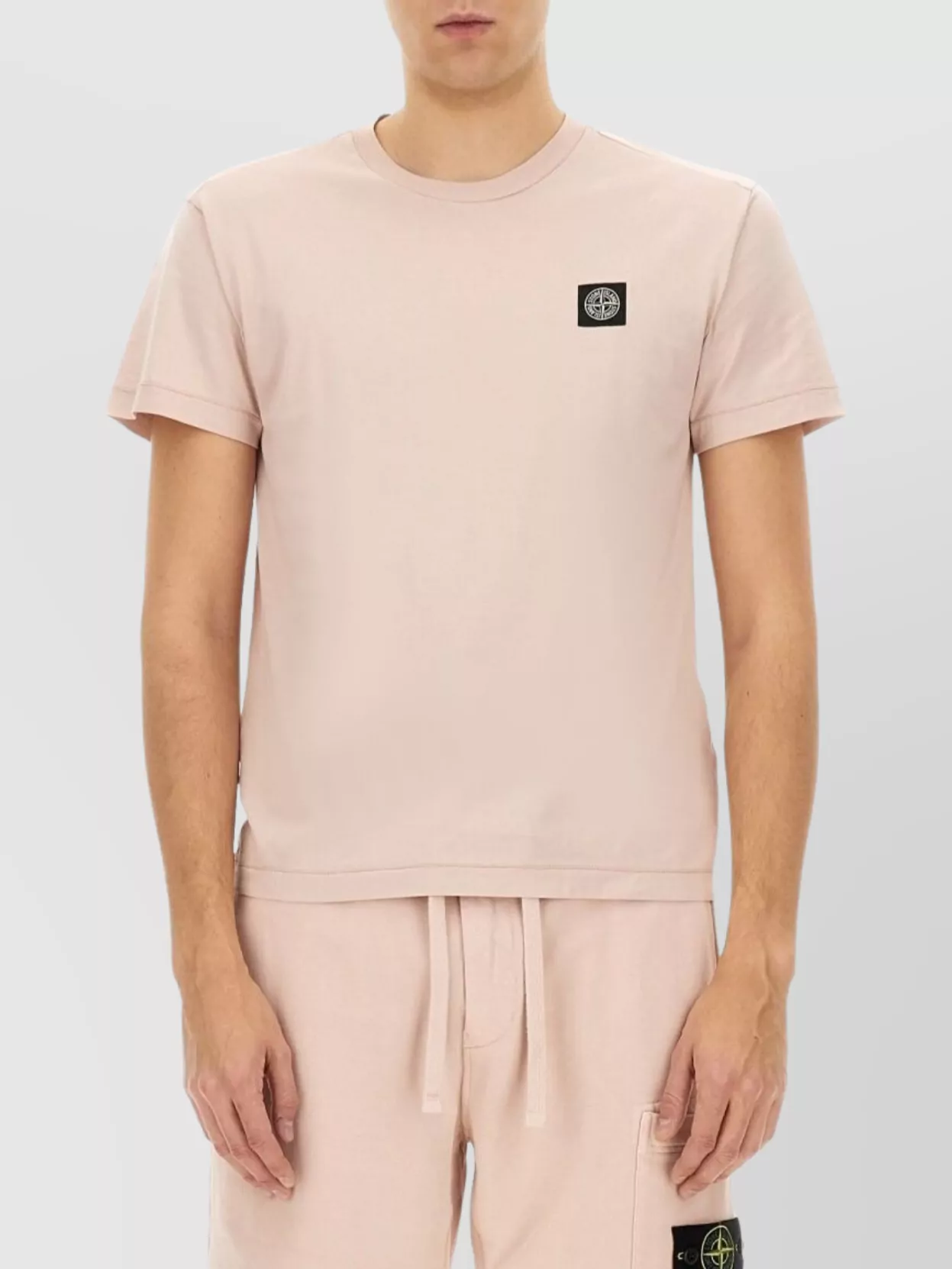 Stone Island Logo Print Crew Neck T-Shirt