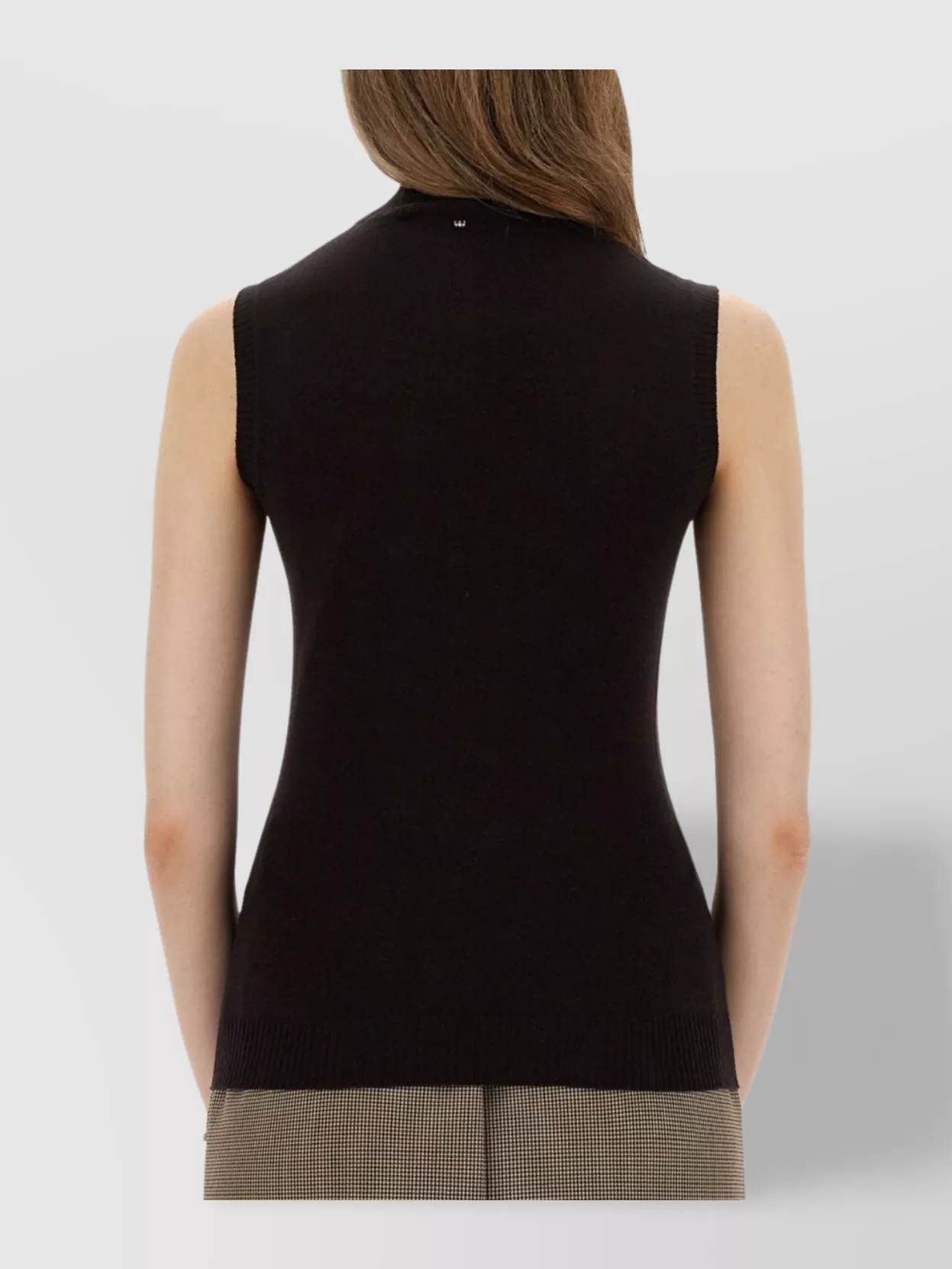Sportmax Fitted High Neck Sleeveless Jersey Top