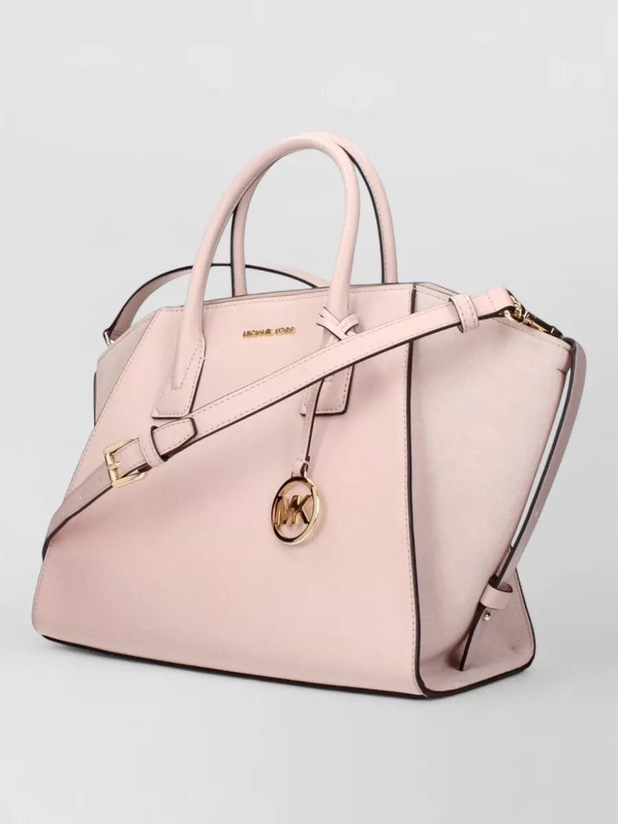 Michael Kors raven leather shoulder bag