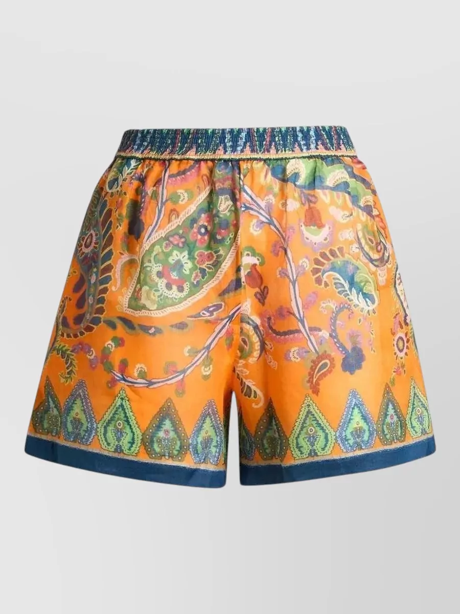 Etro Printed drawstring shorts