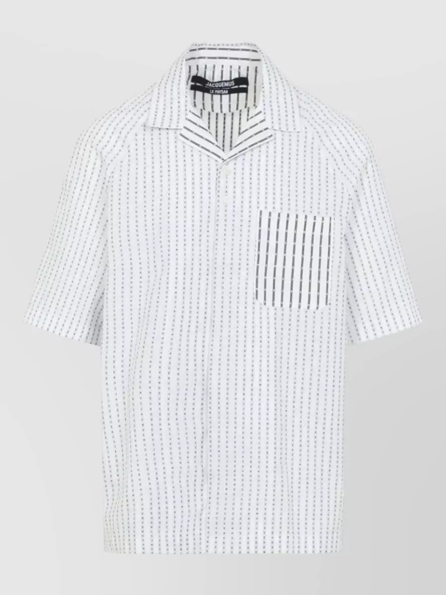 Jacquemus striped logo-print shirt