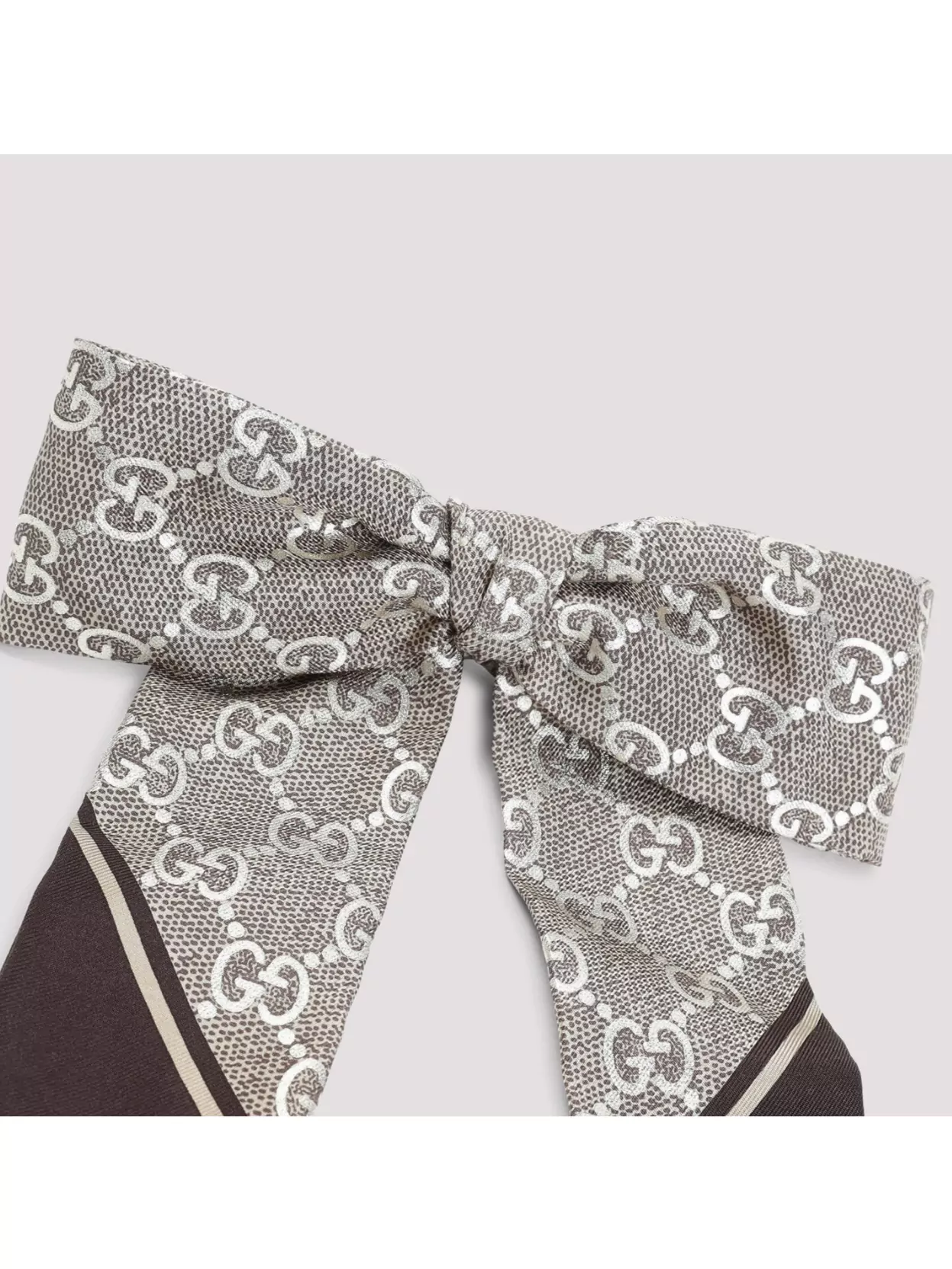 Gucci Bow Trim Elasticated Hair Accessories In Neutrals
