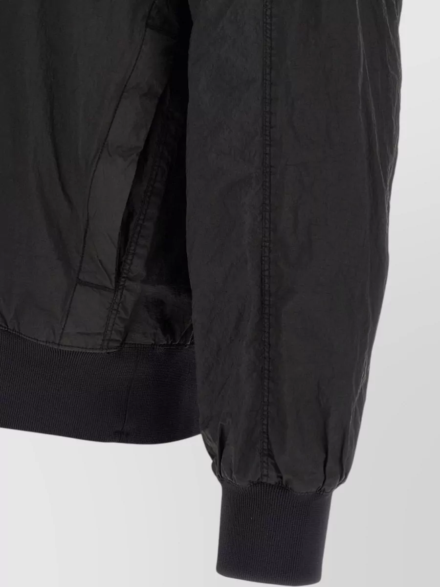 Stone Island Nylon Ribbed Bomber Jacket