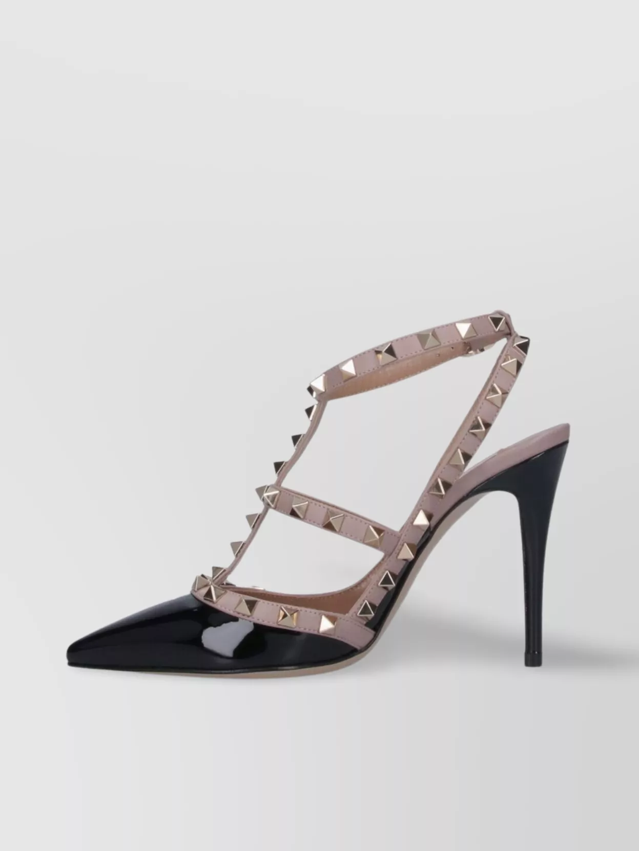 Valentino Garavani Pointed Toe Strappy Studded High Heel Pumps