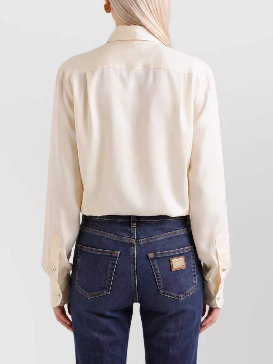 Dolce&Gabbana Silk Relaxed-Fit Long-Sleeve Shirt
