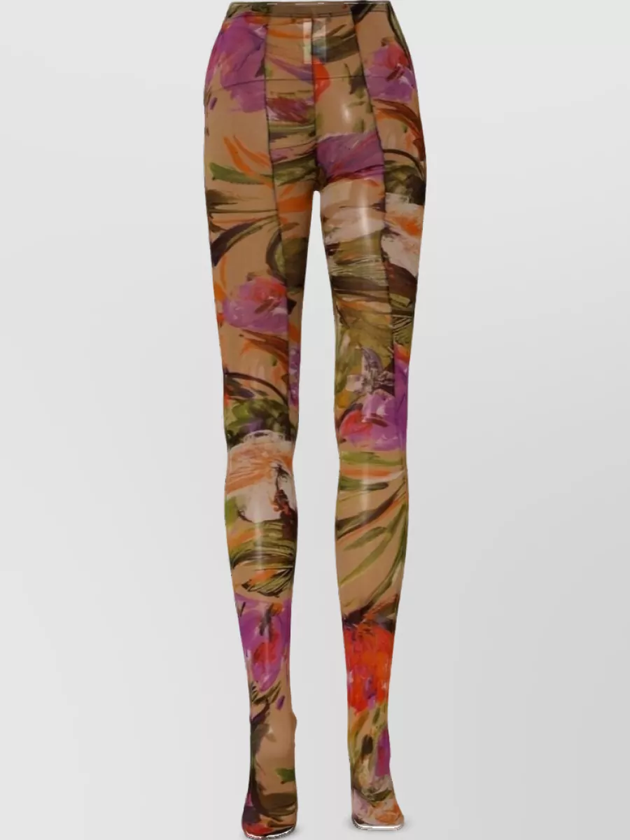 Dolce&Gabbana floral print sheer tights