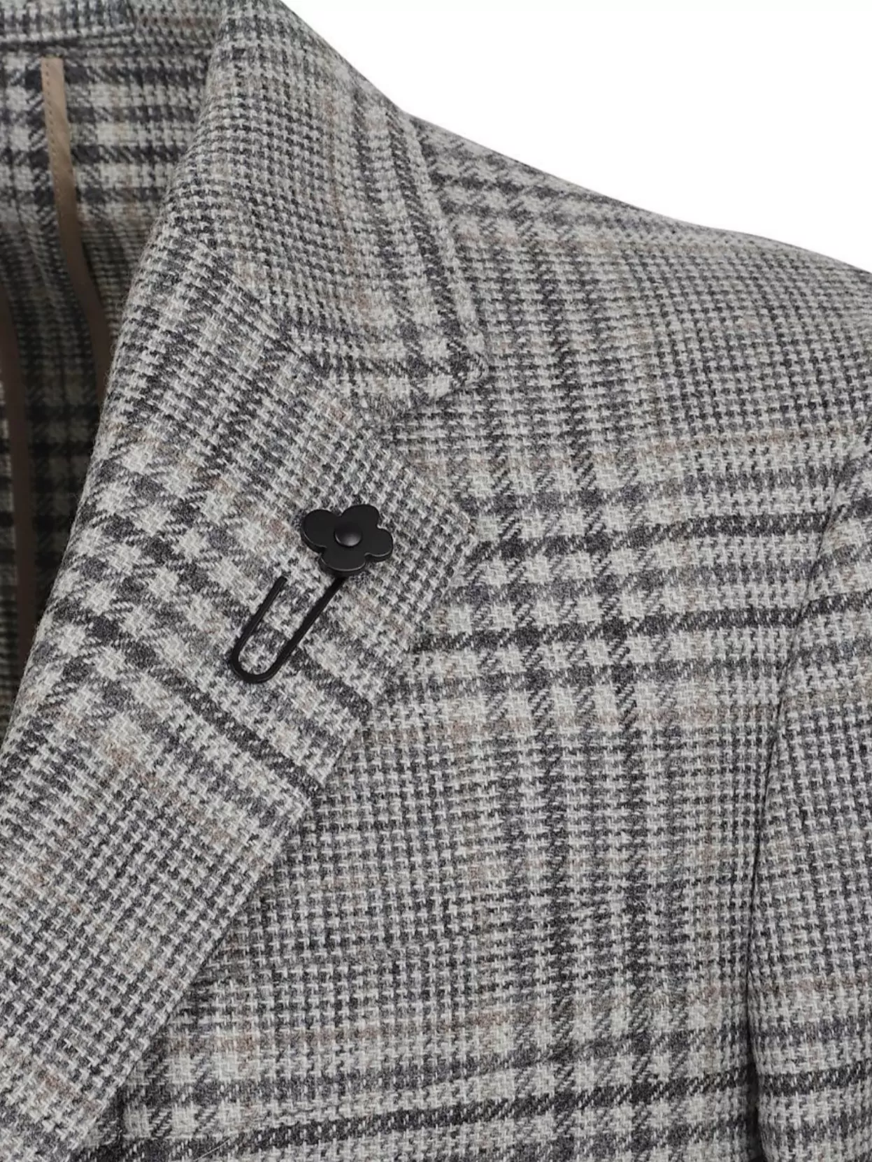 Lardini Men's Roma Check Pattern Jacket