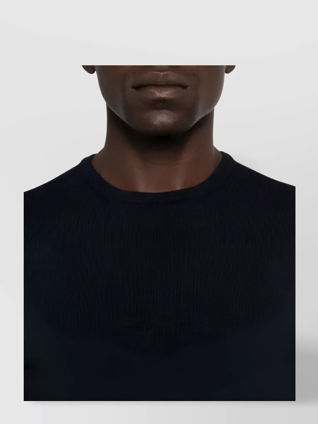 Tagliatore Crew Neck Long Sleeve Ribbed Sweater