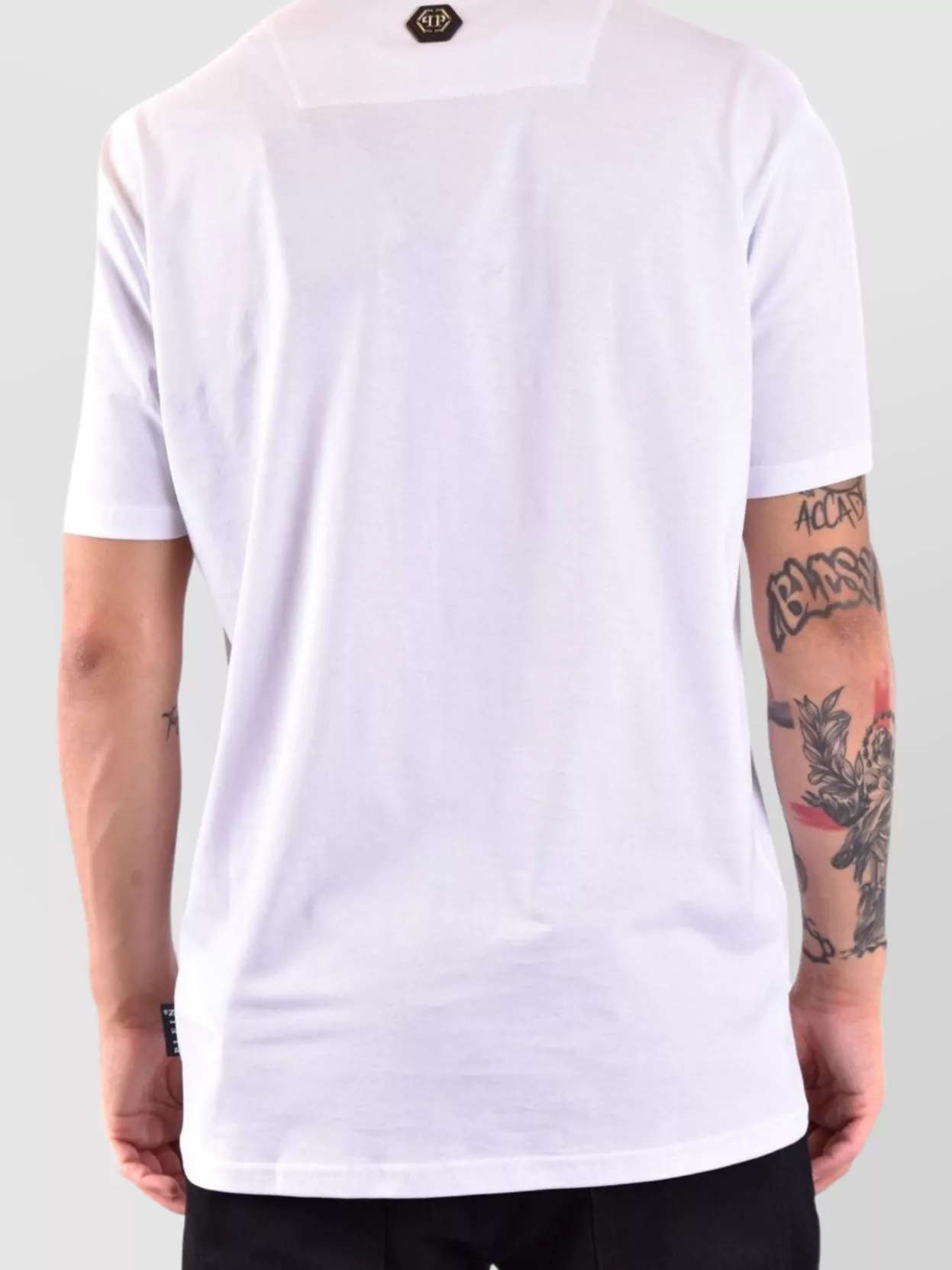 Philipp Plein Crew Neck Logo Print Embroidered Detail