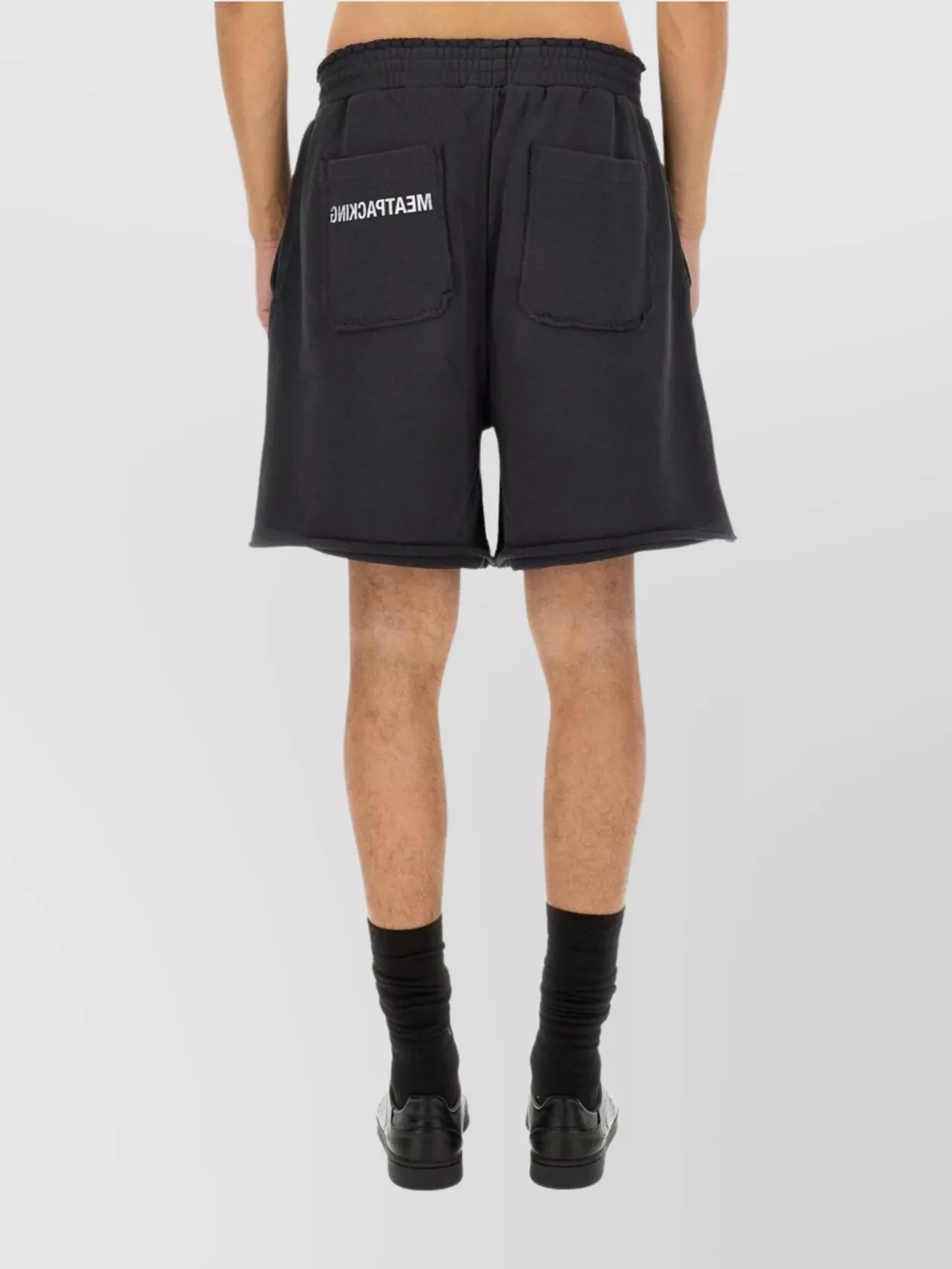 Helmut Lang Cotton Shorts With Back Pockets And Elastic Waistband