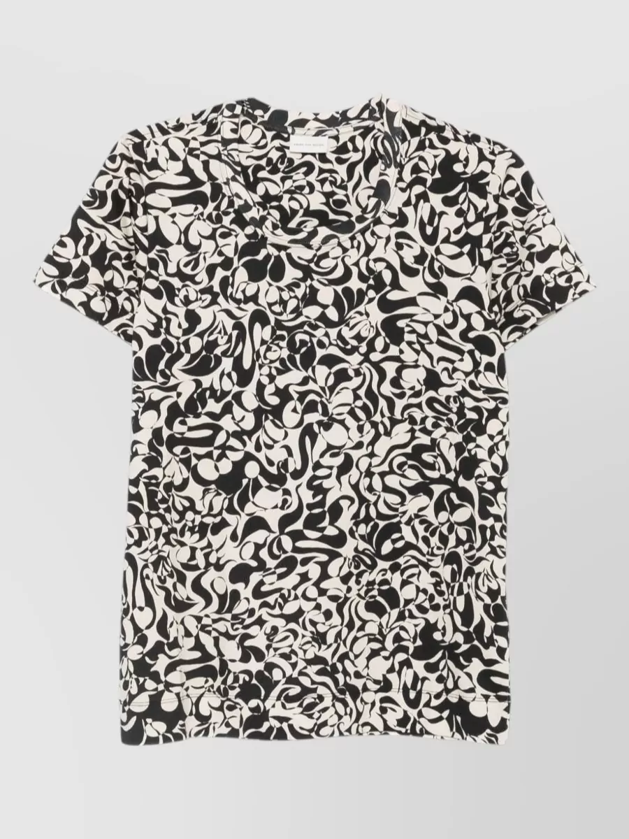 Dries Van Noten Patterned crew neck short sleeve shirt