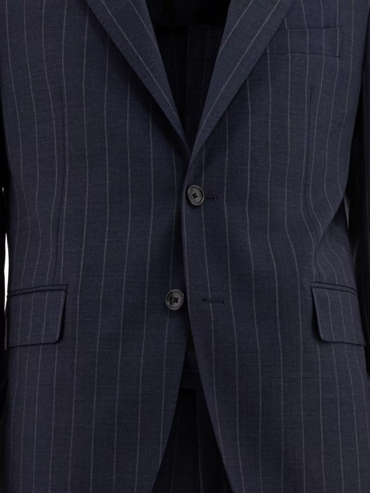 Tagliatore Flap Pockets Notch Lapel Pinstripe Pattern