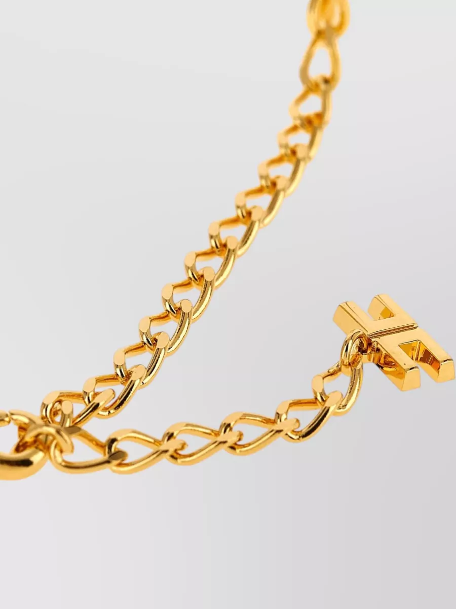 Elisabetta Franchi Logo Necklace