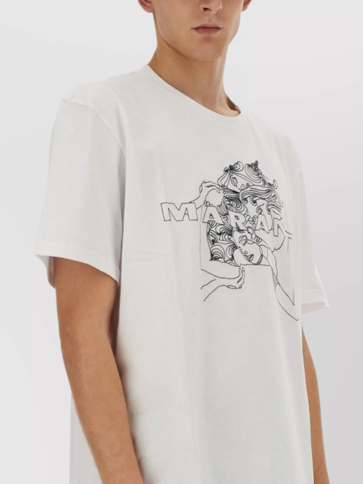 Isabel Marant "Honore" Crew Neck Graphic Print T-Shirt