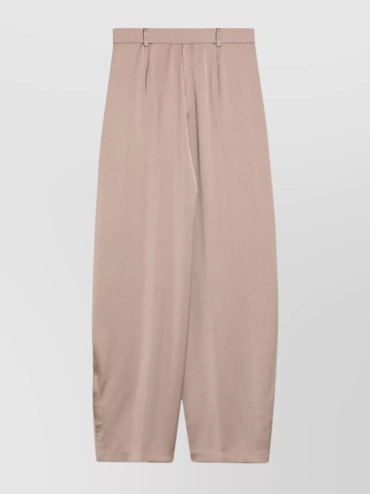The Andamane Wide Pleated Leg Trousers With Belt Loops In Neutral