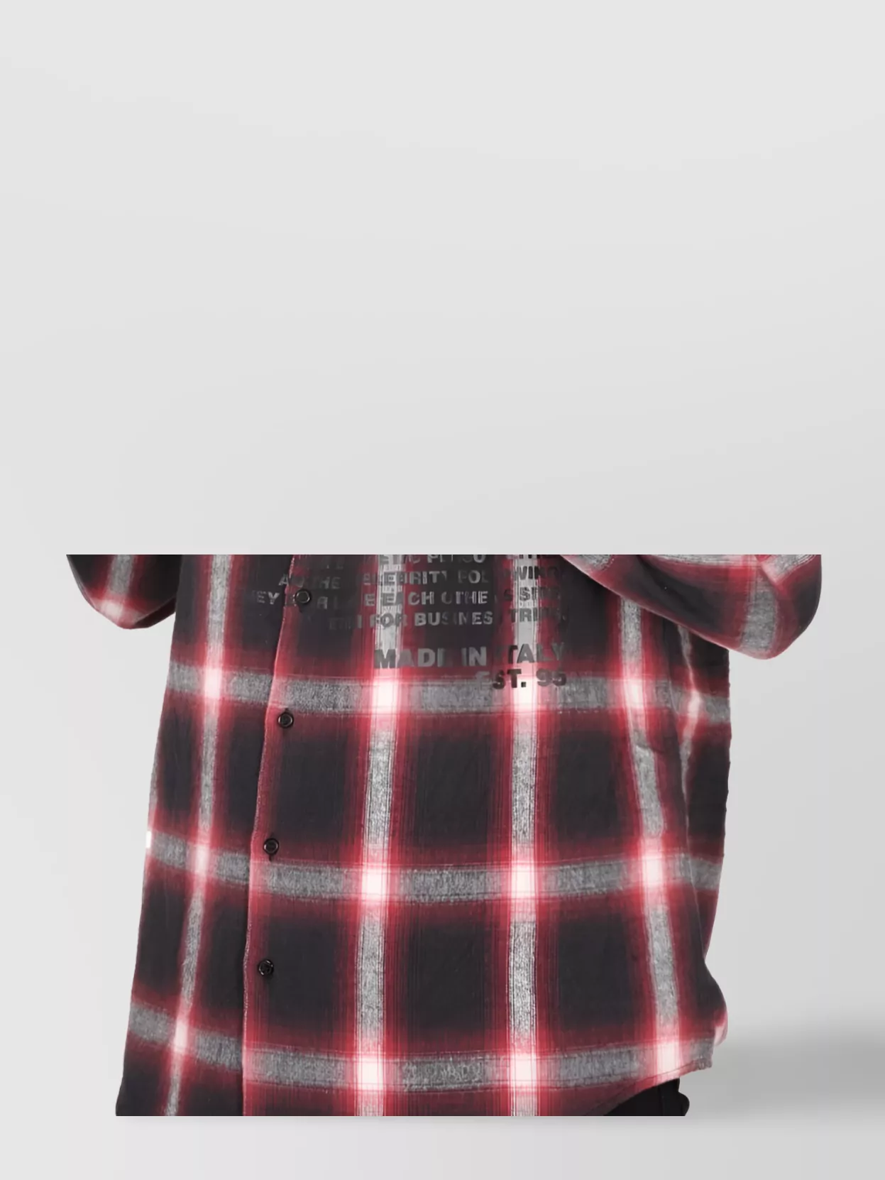 Dsquared2 Graphic Logo Print Longline Plaid Shirt