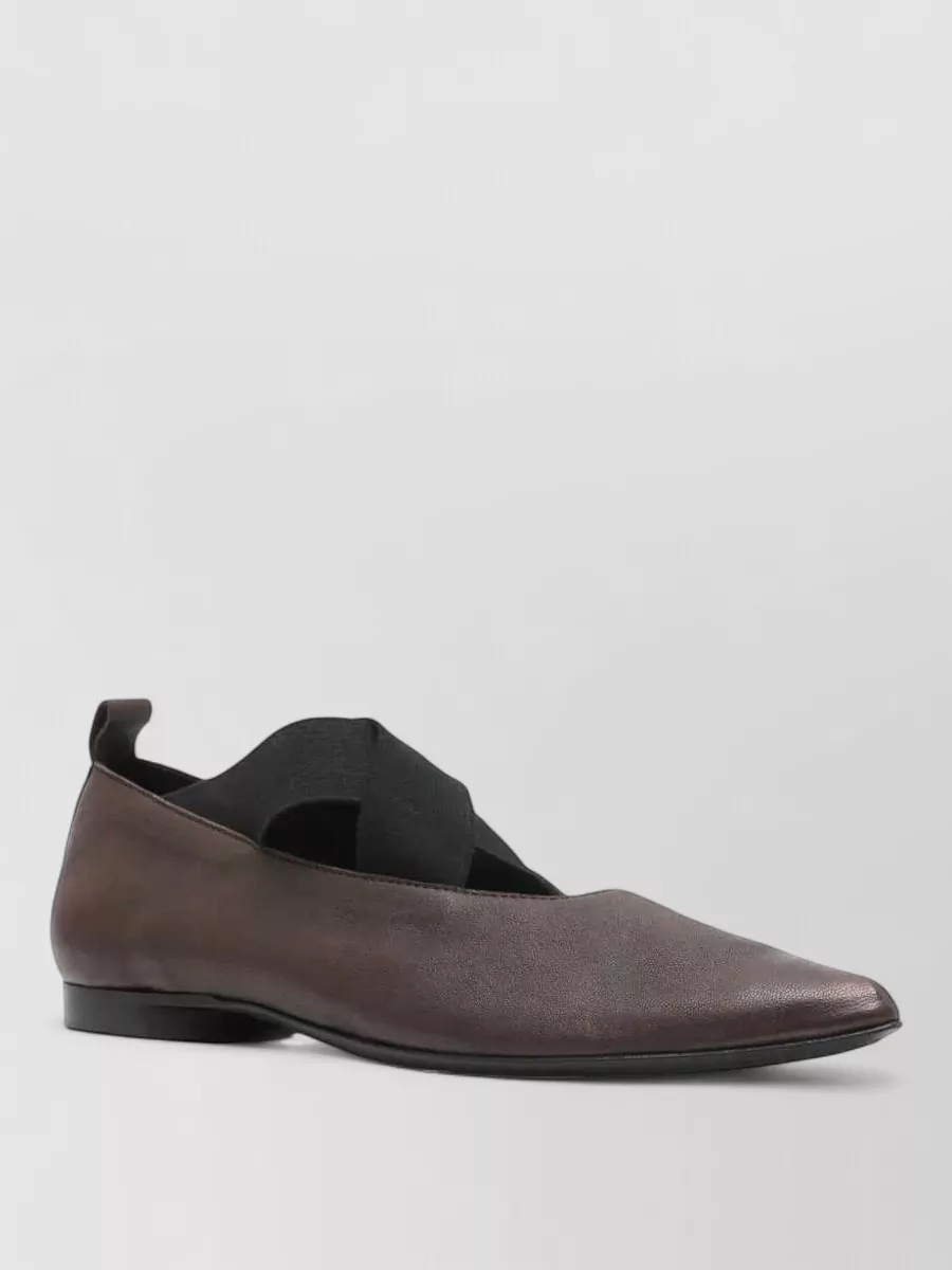 Uma Wang leather pointed ballerina shoes