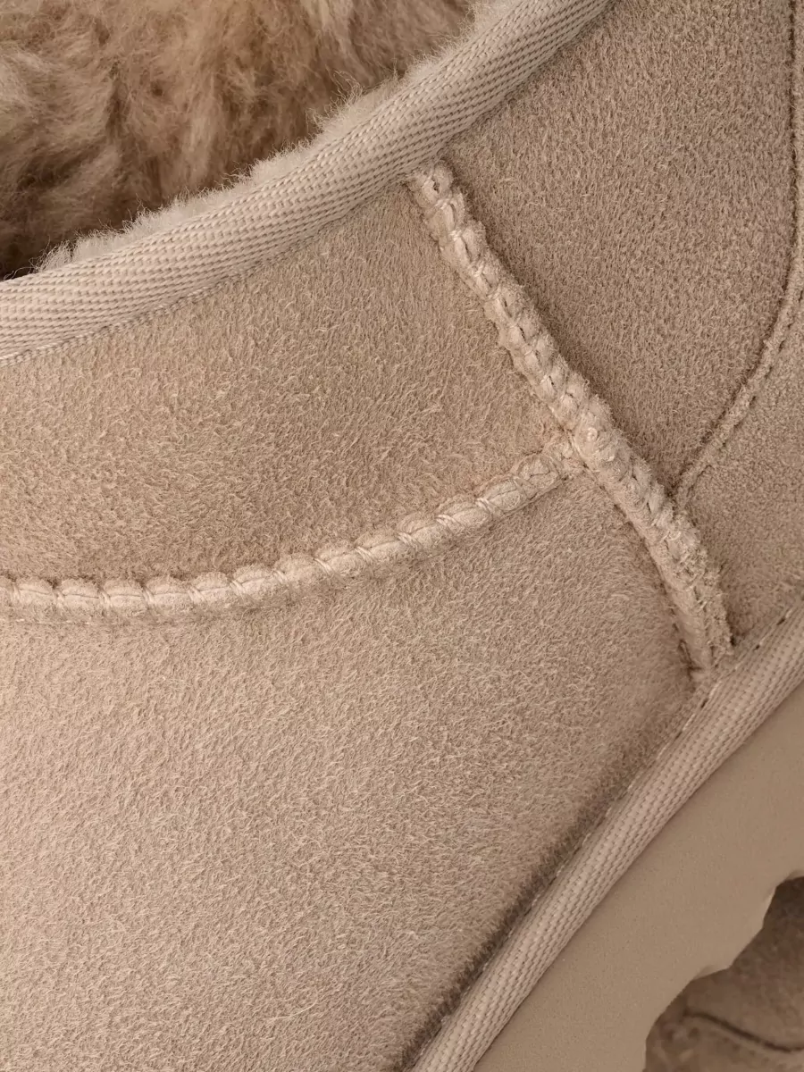 Ugg Leather Shearling-Lined Slippers