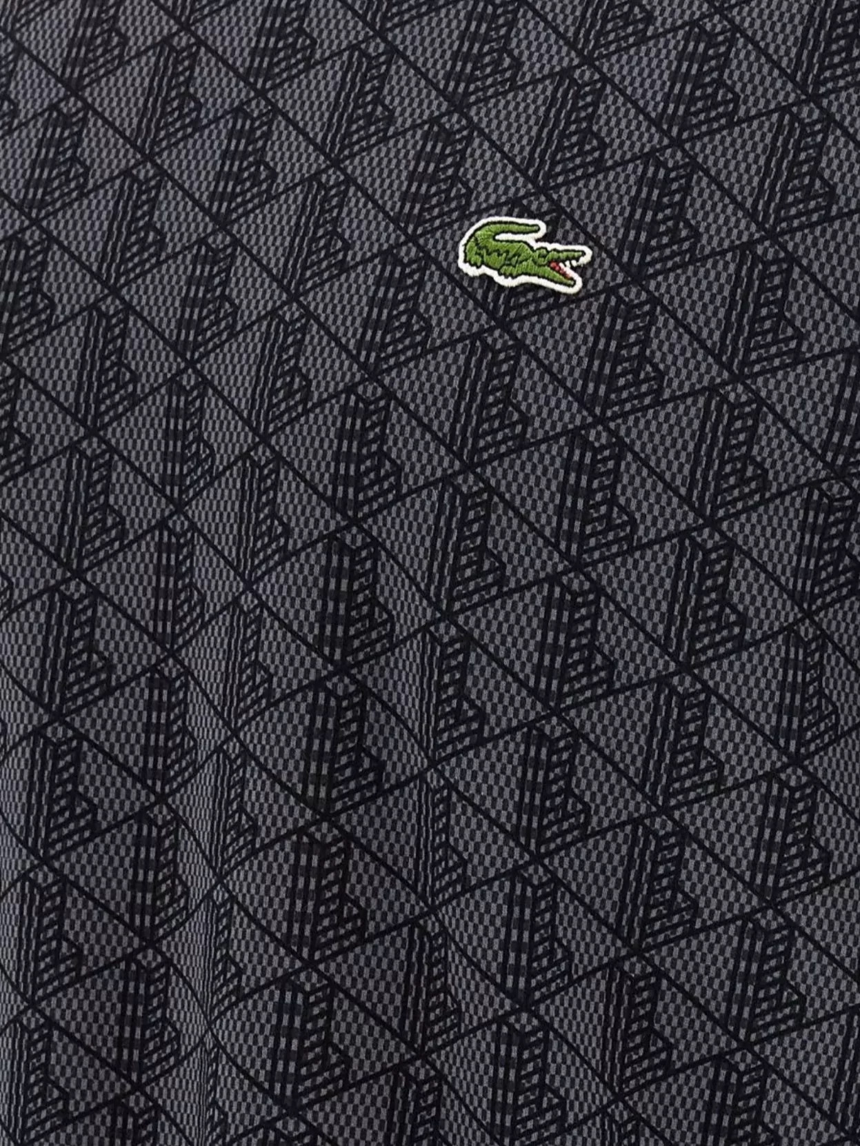 Lacoste Geometric Patterned Short Sleeve T-Shirt