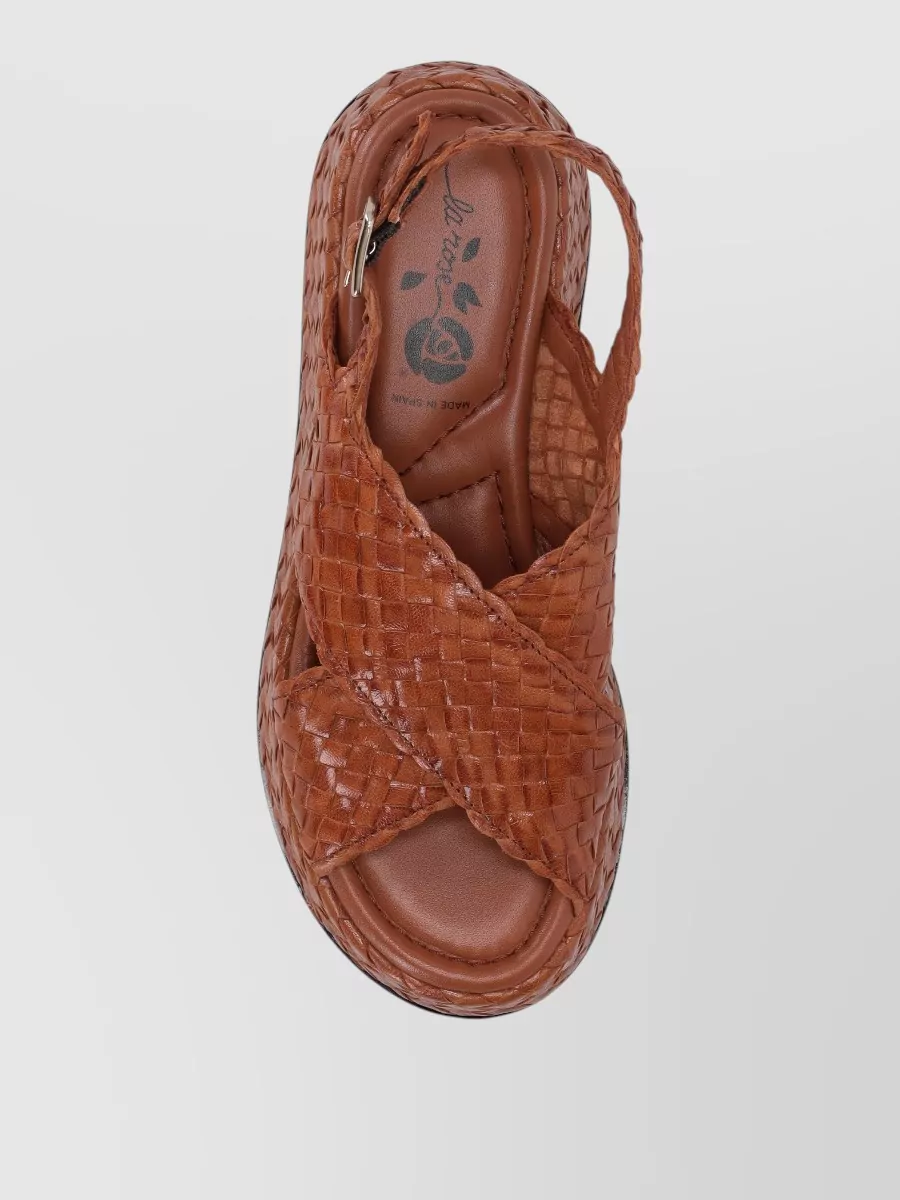 La Rose Leather Platform Sandals