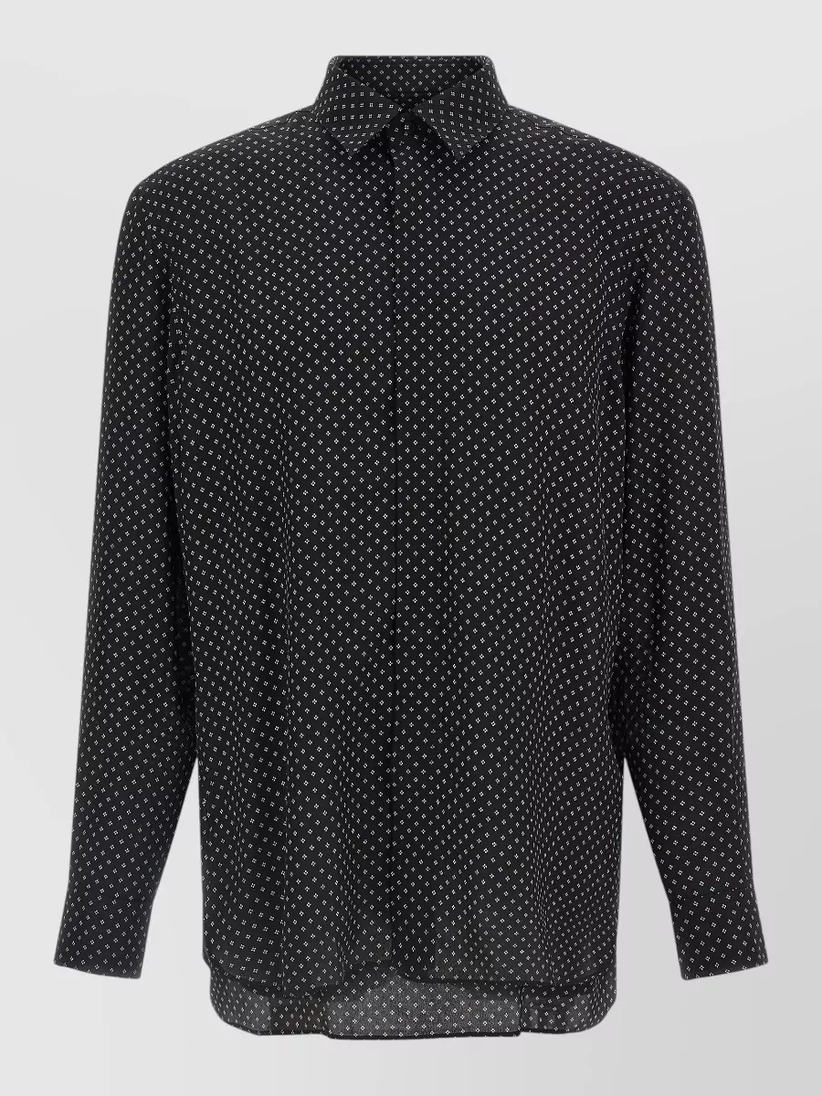 Tom Ford silk printed long-sleeve shirt