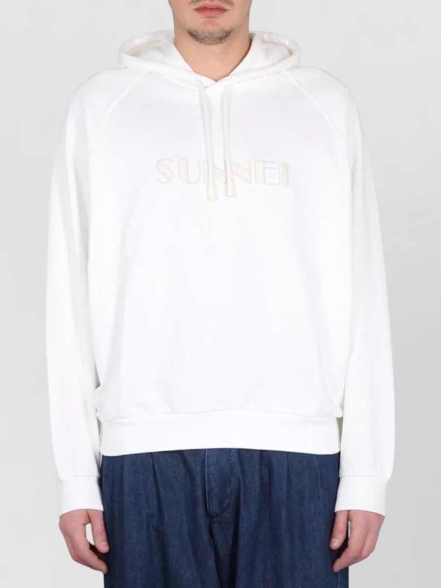 Sunnei Cotton Logo Embroidered Hoodie
