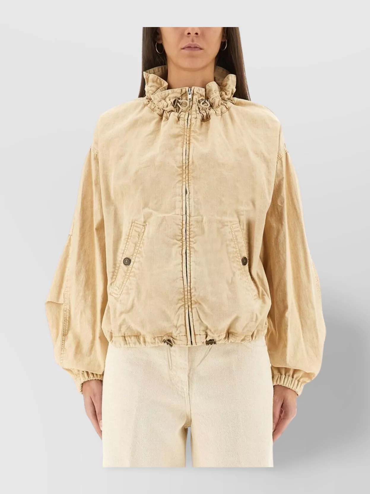 Isabel Marant Etoile Ruffled Collar Long Sleeve Jacket
