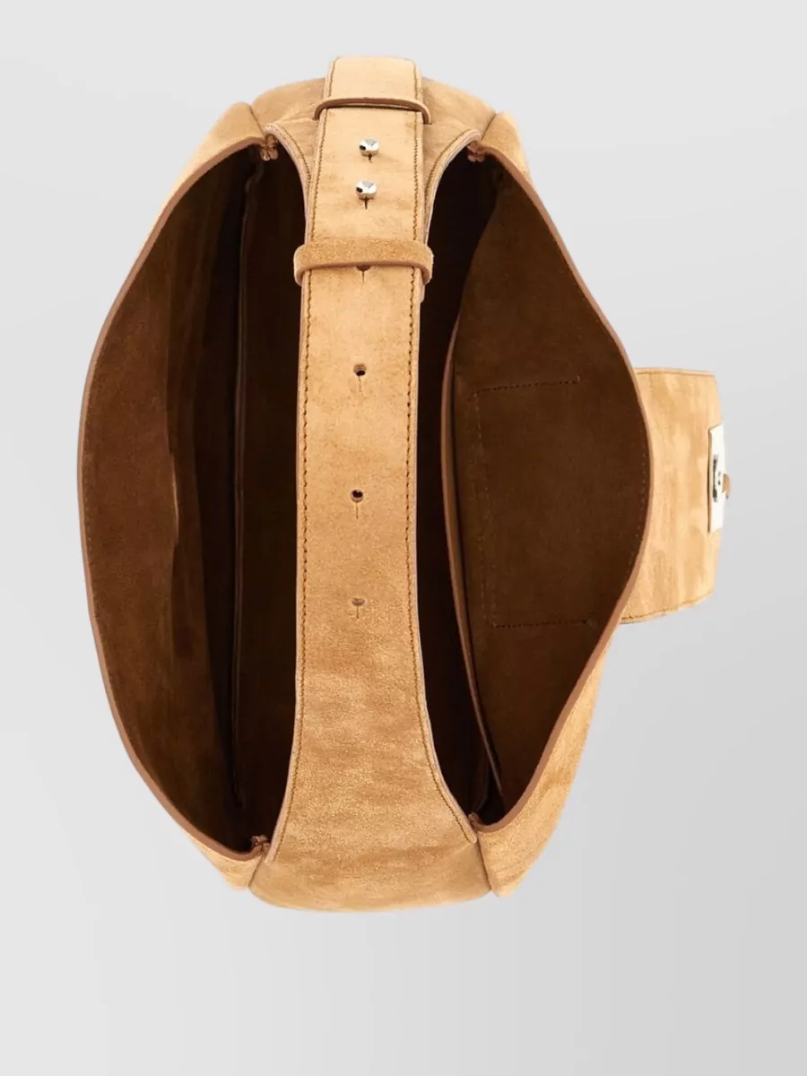 Hogan H-Hobo Suede Leather Shoulder Bag