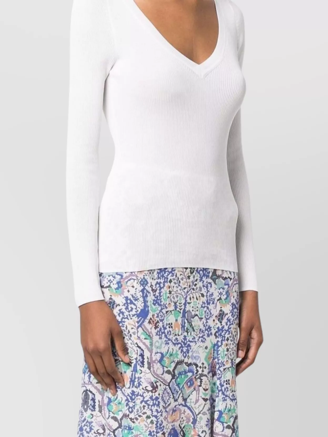 P.a.r.o.s.h V-neck Ribbed Knit Jumper