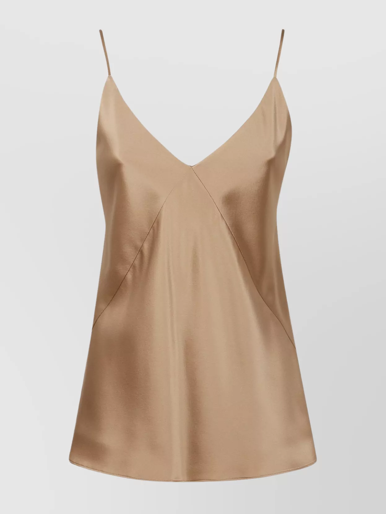 Max Mara - silk top with spaghetti straps and v-neckline