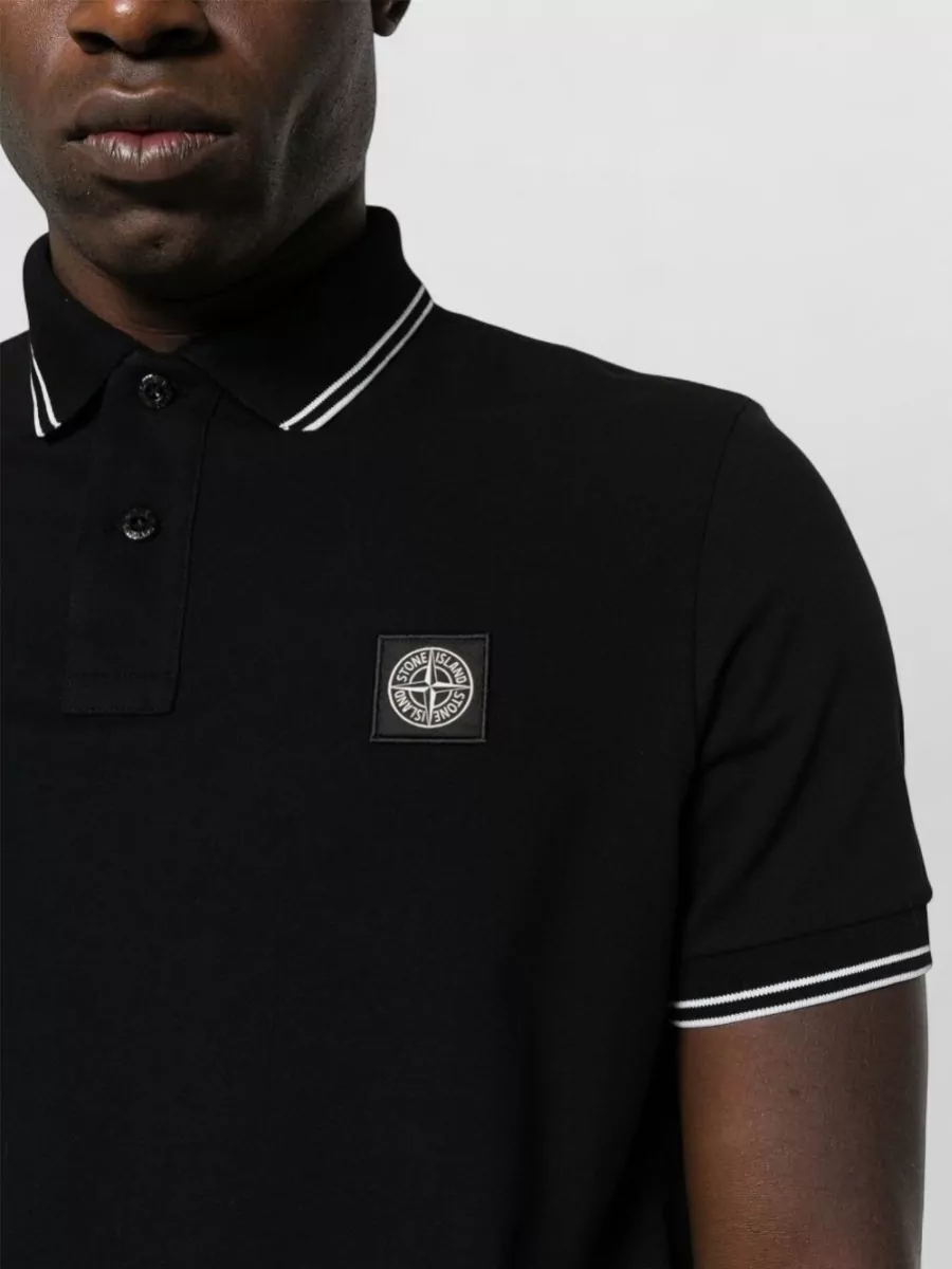 Stone Island Stretch Cotton Pique Polo Shirt