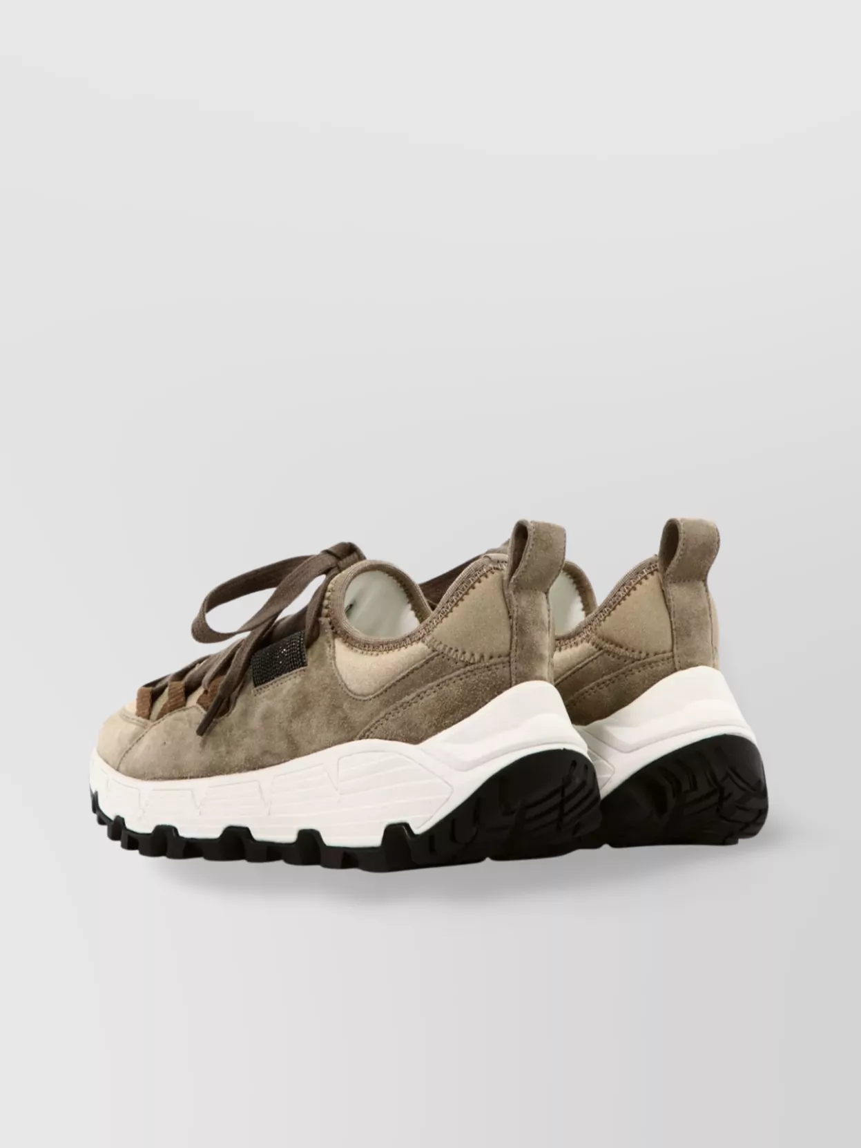 Brunello Cucinelli Lace-Up Low-Top Sneakers Chunky Sole