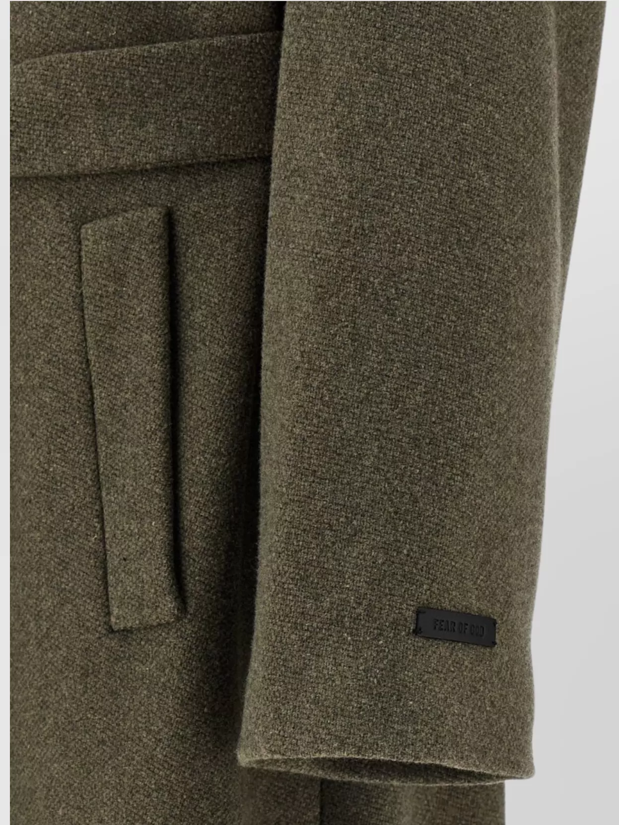 Fear Of God Long Length Belted Coat With Back Vent