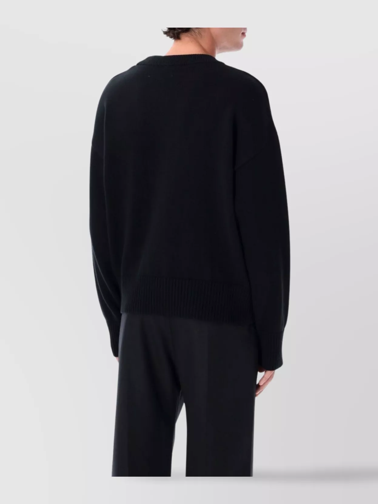 Ami Paris Graphic Crewneck Sweater Dropped Shoulders
