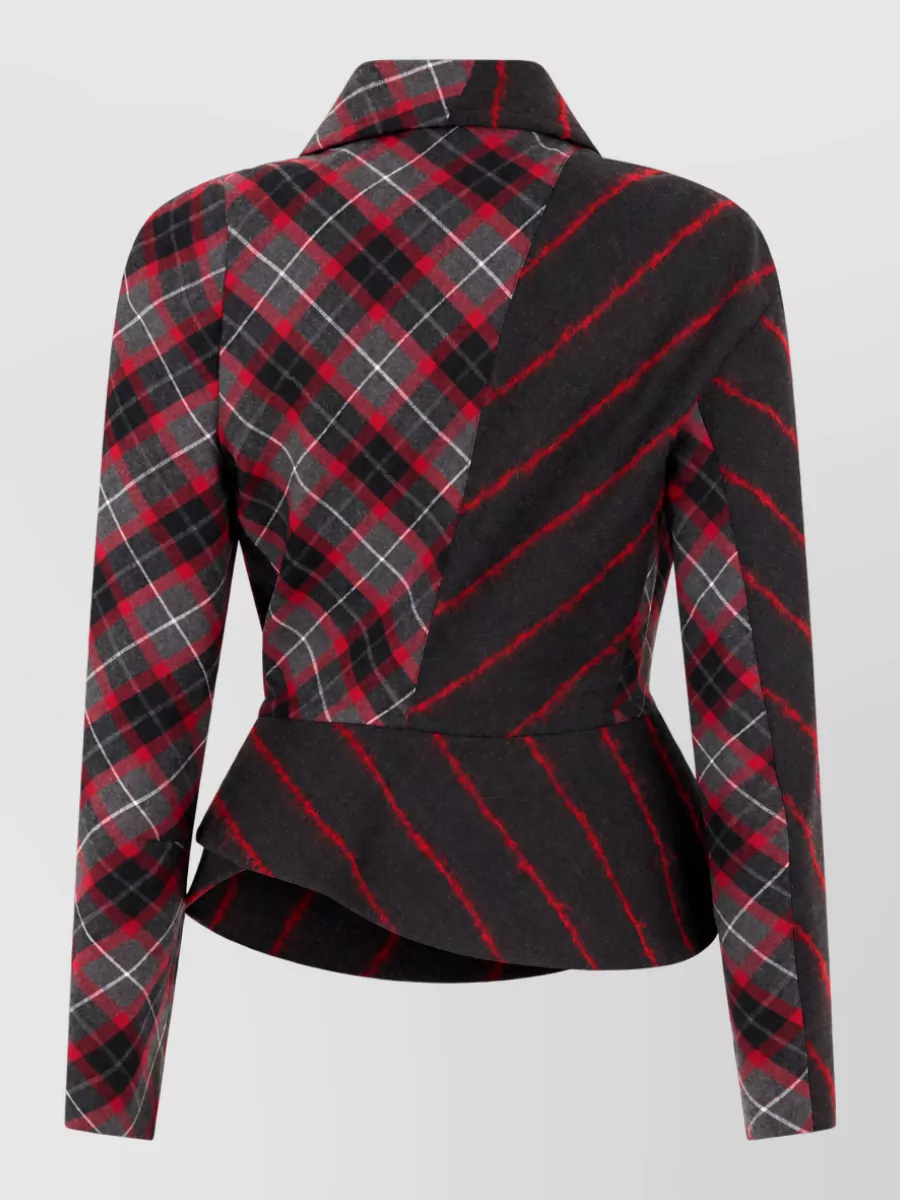 Vivienne Westwood Wool tartan single breasted coat
