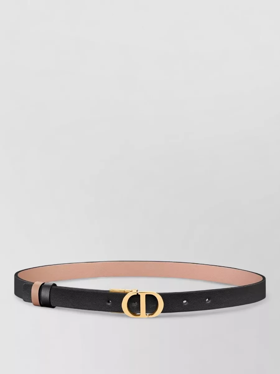 Dior Signature Belt Reversible Design Adjustable Length In Black