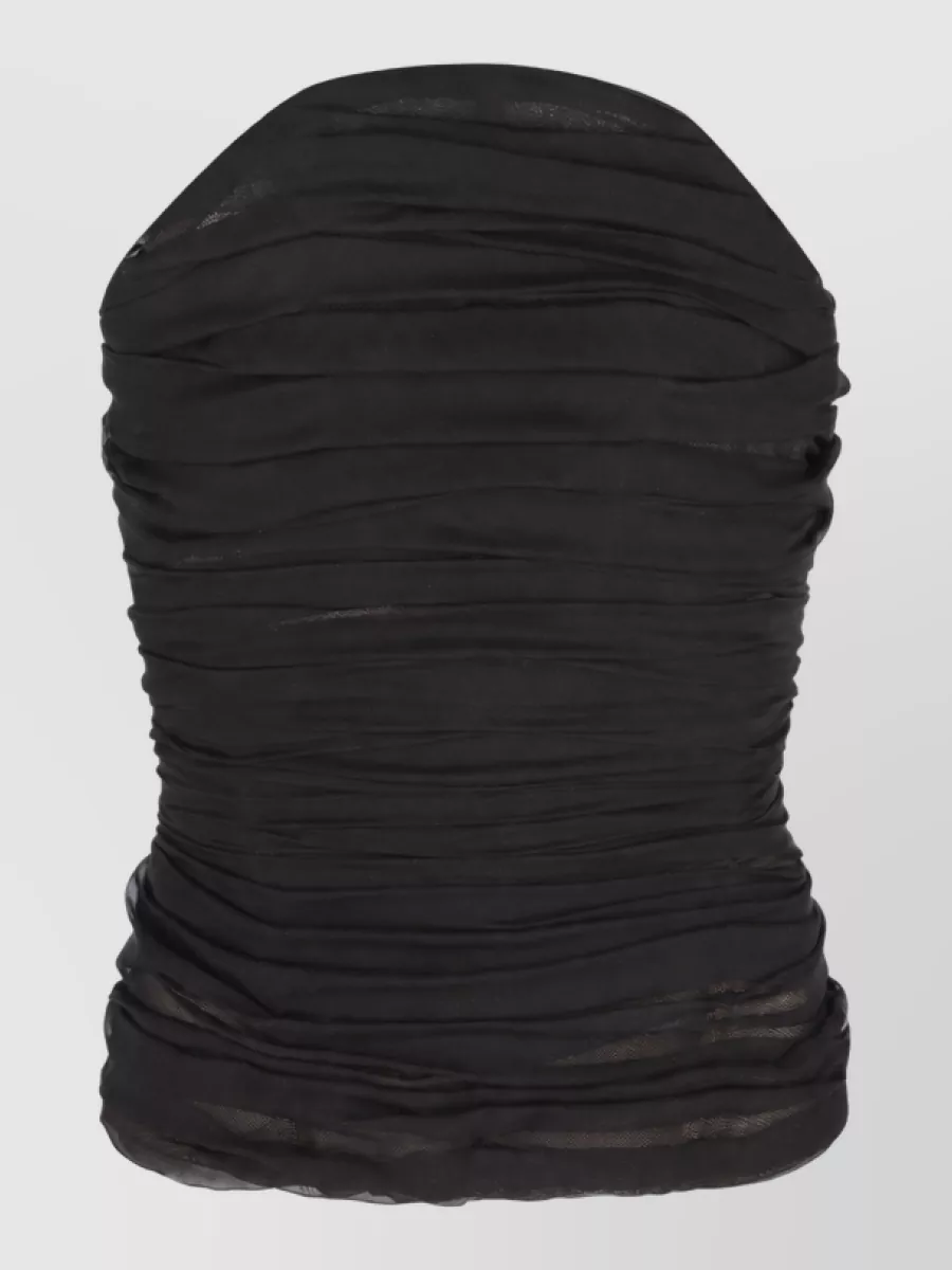 Balenciaga Silk draped bustier mini dress