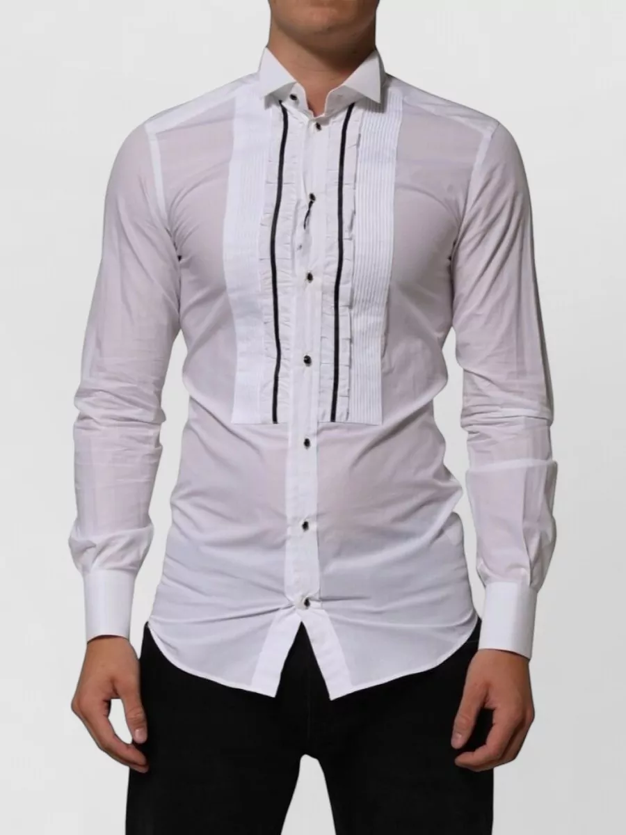 Dolce&Gabbana cotton collared long-sleeve shirt
