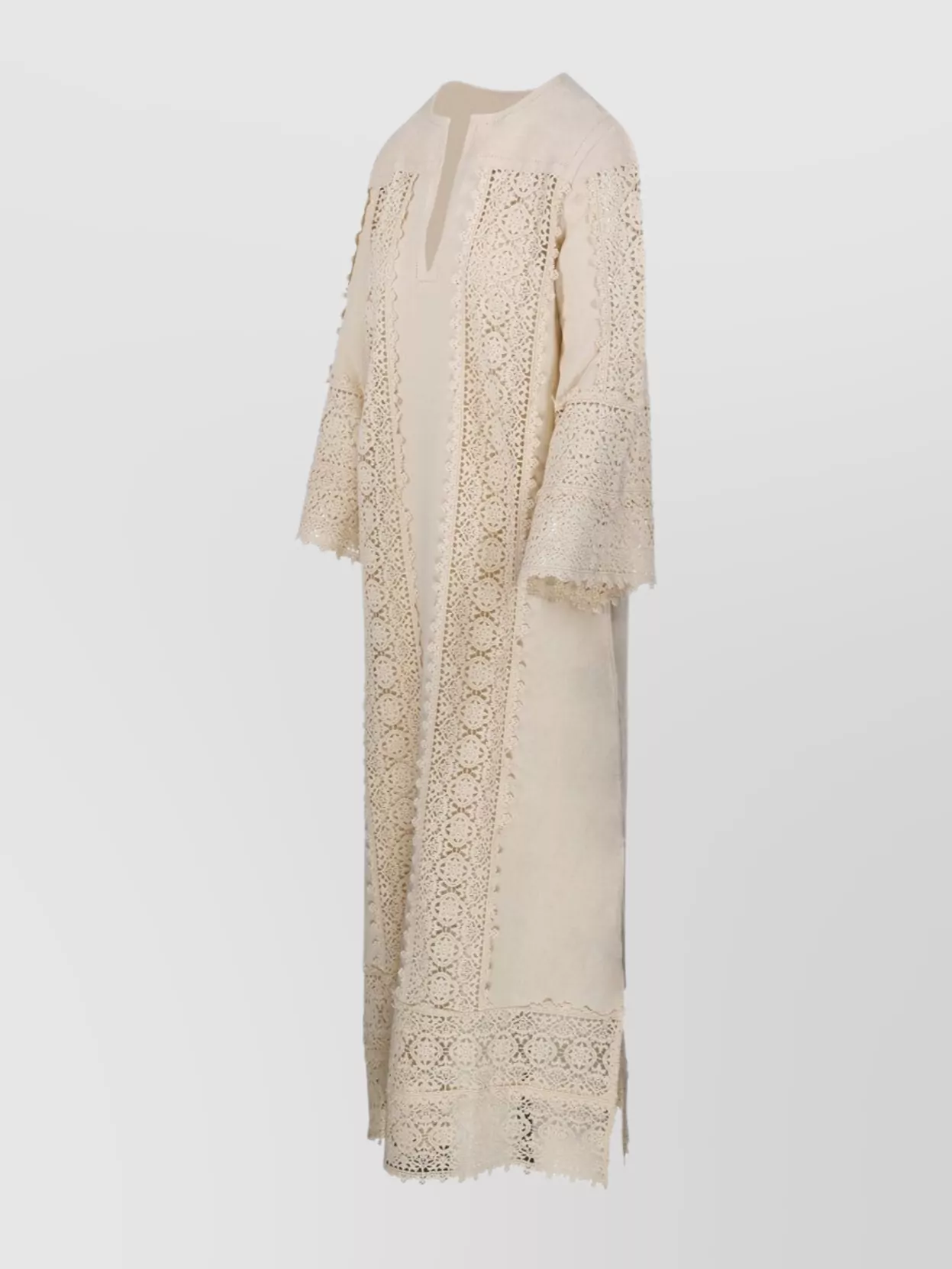 By Malene Birger Scalloped Lace Detail Knee-Length Dress