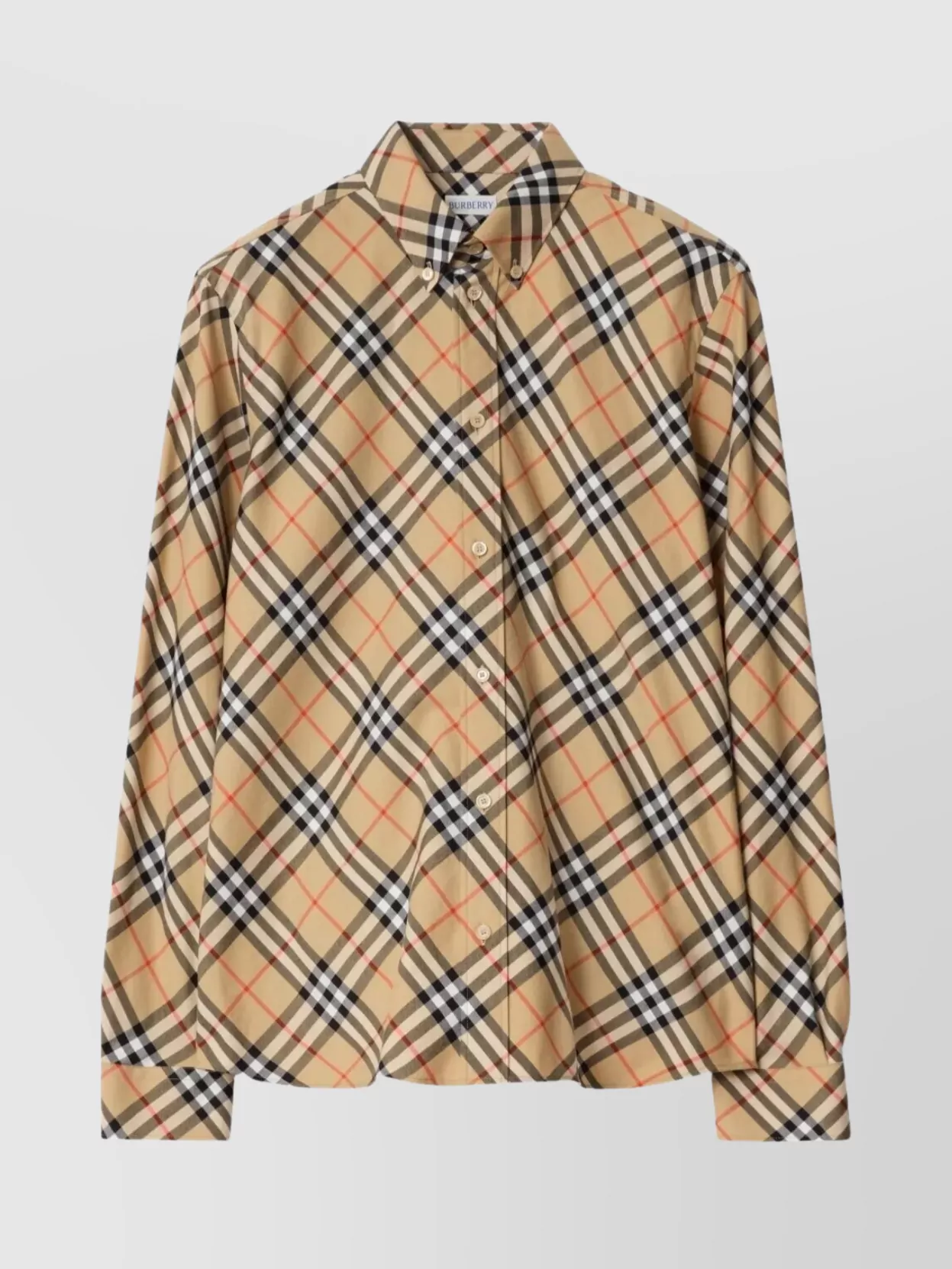 Burberry Roan Relaxed Fit Check Cotton Flannel Shirt Clothing In Gray