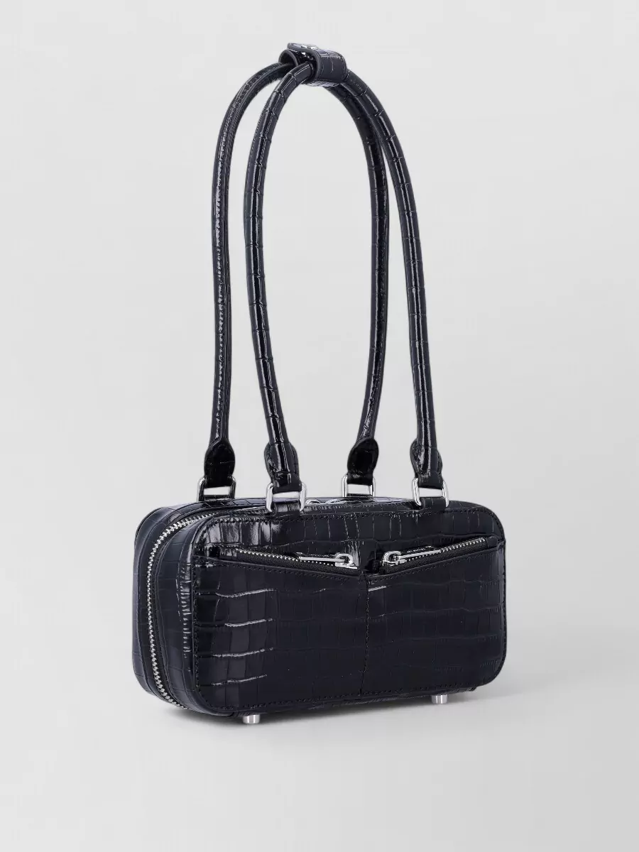 Self-Portrait Mini Embossed Leather Shoulder Bag
