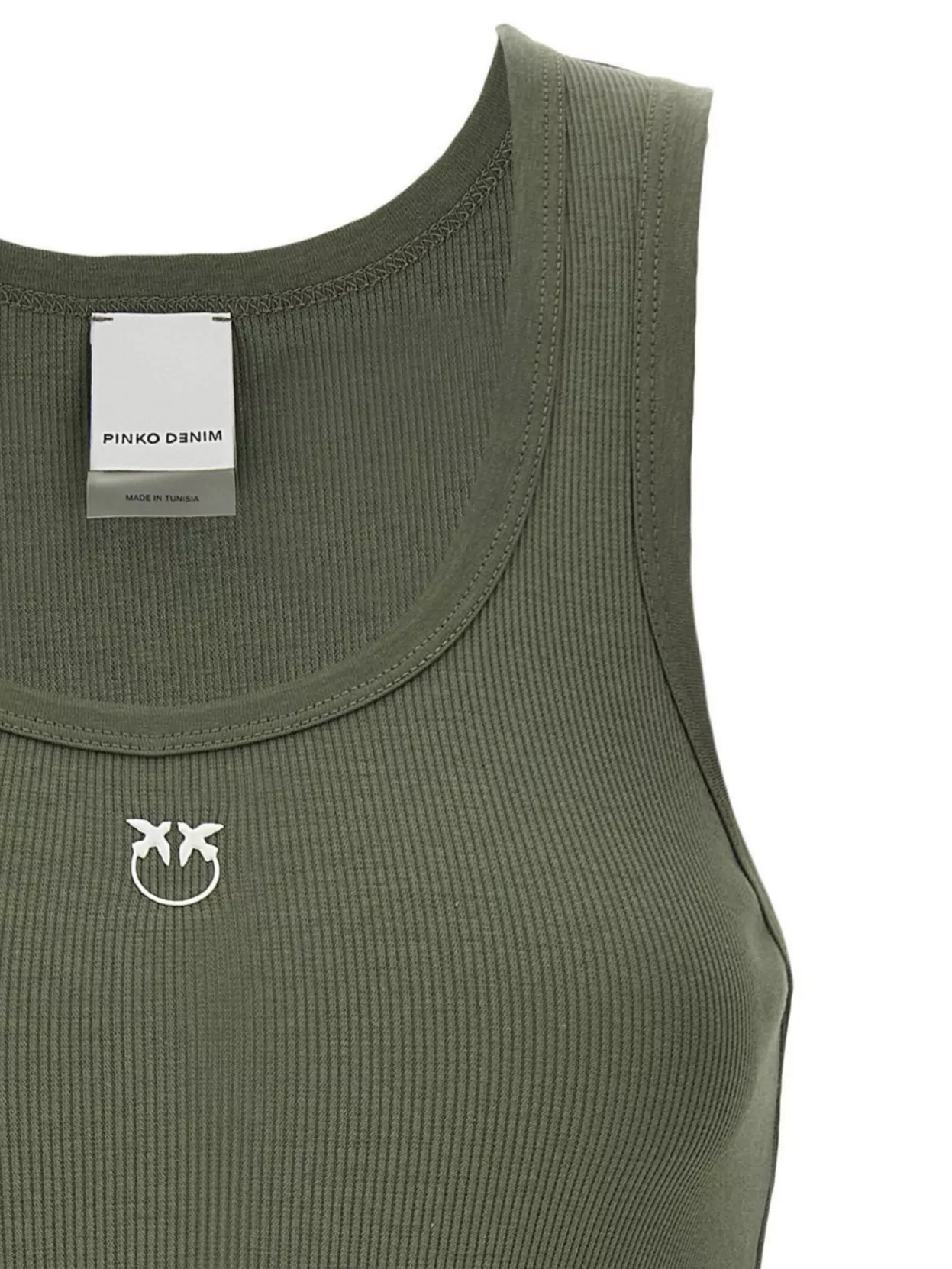 Pinko 'Calculator' Ribbed Sleeveless Top