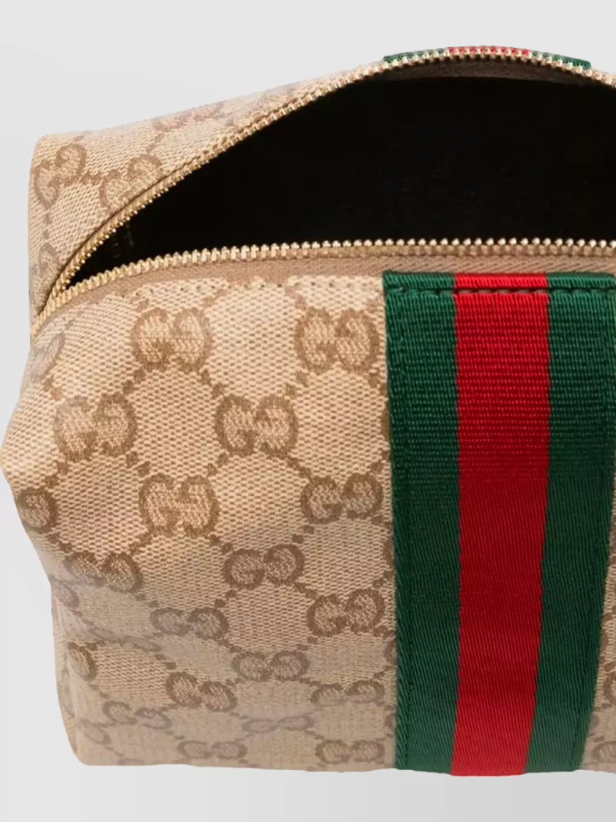 Gucci Mini Camera Gg Coated Fabric Clutch Bag