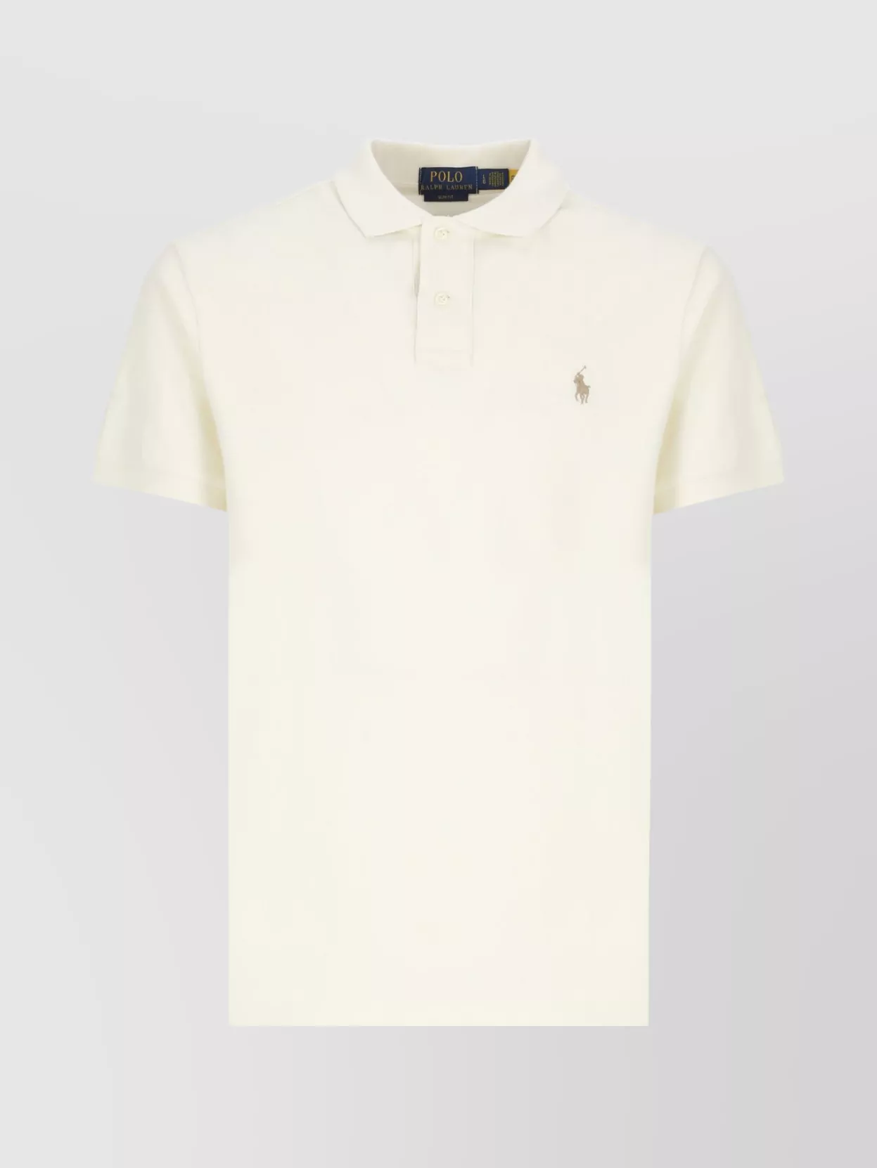 Ralph Lauren Cotton Polo Shirt With Short Sleeves And Collar In White